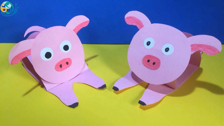 纸小猪的制作方法图片