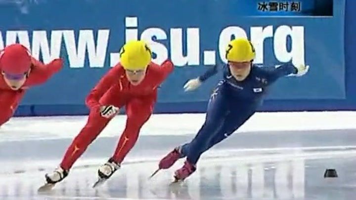2009短道速滑世锦赛女子1000米决赛 王濛 周洋 金敏贞 申新春