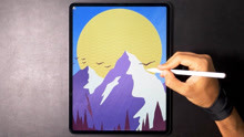【iPad绘画】雪山 - Procreate绘画过程