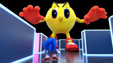 吃豆人动画：巨型Pacster Vs Sonic刺猬，巅峰对决！