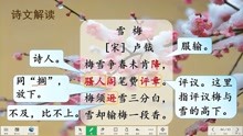 [图]古诗《雪梅》讲解，凡事要取人之长，补己之短