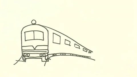 有翅膀的小火车简笔画图片