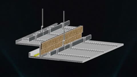 自建的bim模-天花輕鋼龍骨燈槽暗藏燈帶構造大樣 超級好用bim族-十加