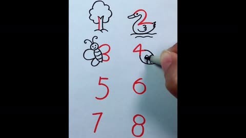 数字13的简笔画图片