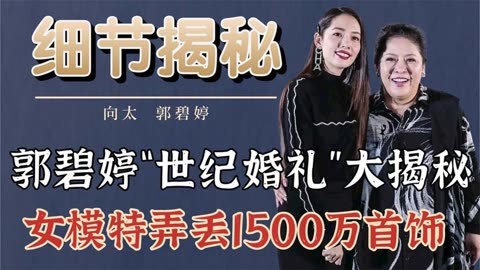 郭碧婷世纪婚礼大揭秘,皇冠来头不小,女模特弄丢1500万首饰