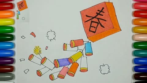 幼儿园2022春节简笔画图片