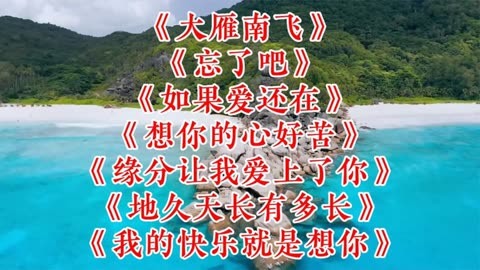 9思念情歌《大雁南飞《忘了吧《如果爱还在《想你的心好苦》