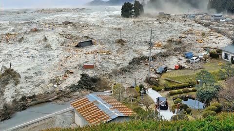 镜头记录日本海啸爆发全过程!破坏力巨大,大自然的力量果然无情
