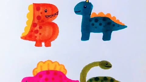 几种不同的恐龙画法一学就会的简笔画