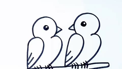 小鸟简笔画可爱又简单图片