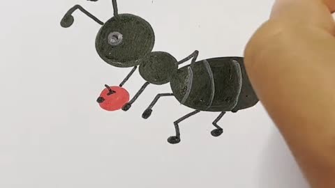 蚂蚁抗大树简笔画图片