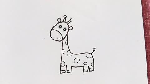 学习画简笔画长颈鹿