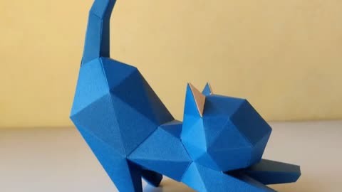 猫咪3d立体折纸教程,节日礼物制作送人首选