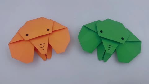 今天我们来制作一头折纸大象!