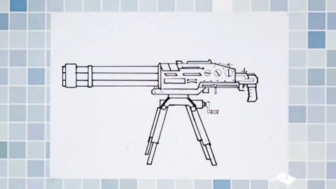 画武器机枪加特林简笔画